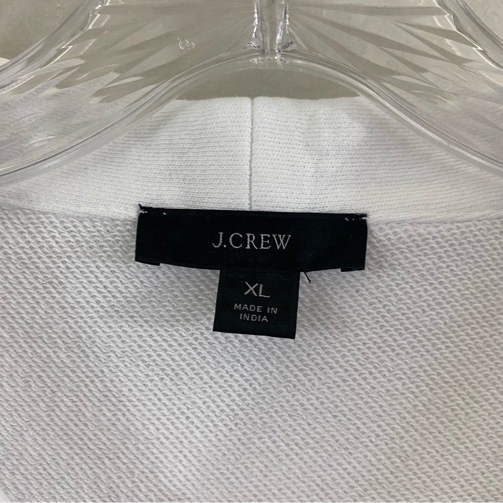 J.Crew Womens White Graphic Half Zip Sweatshirt BQ930 Size XL - Picture 11 of 11